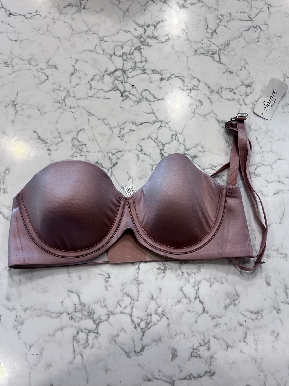 NWT Soma Vanishing Strapless Adobe Rose Bra Size 34C